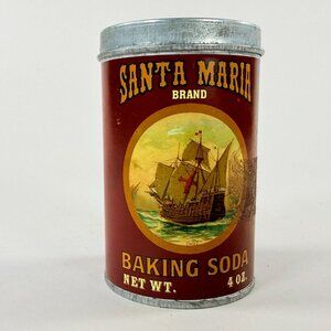 Santa Maria 4 oz Empty Baking Soda & 25-30 Black Polished River Stones